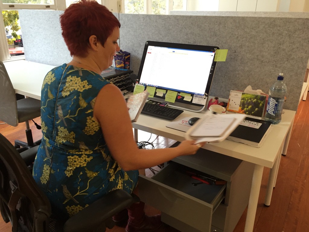 Sarah at Work